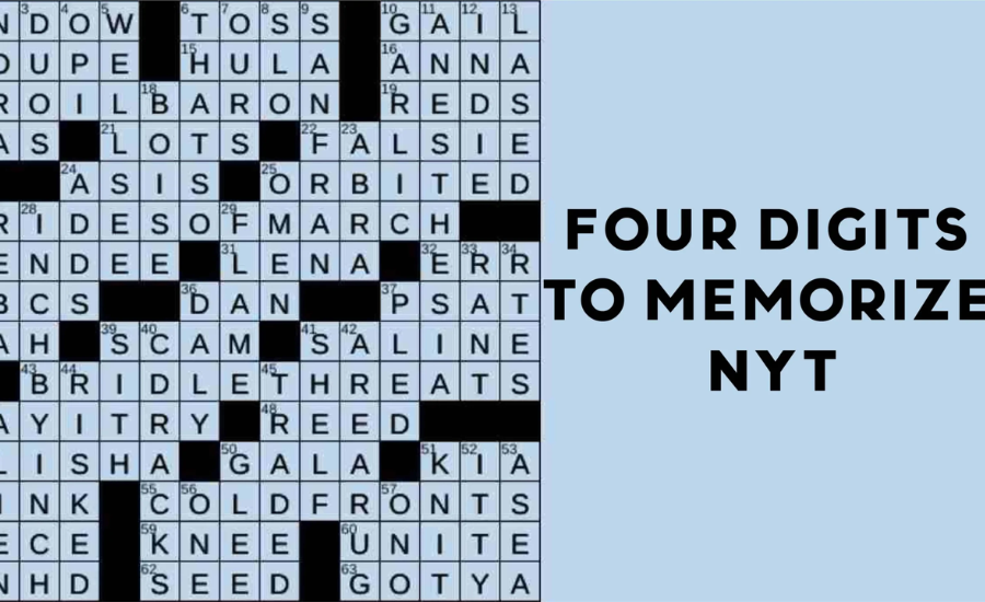 Understanding The Four Digits To Memorize NYT Crossword Method